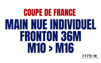 Calendriers Coupe de France – Main nue Individuel fronton 36M jeunes